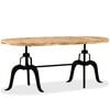 vidaXL Dining Table | Natural Mango Wood | Solid Mango Wood, Steel | 180 cm long