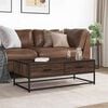 vidaXL Coffee Table Brown Oak 100x50x35 cm Engineered Wood and Metal