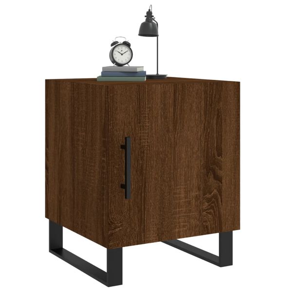 vidaXL Bedside Cabinets 2 pcs Brown Oak 40x40x50 cm Engineered Wood