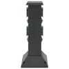 vidaXL Outdoor Socket Column 4-Way Black and Green 16x16x39.5 cm