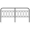 vidaXL Metal Replace Headboard Black 200 cm