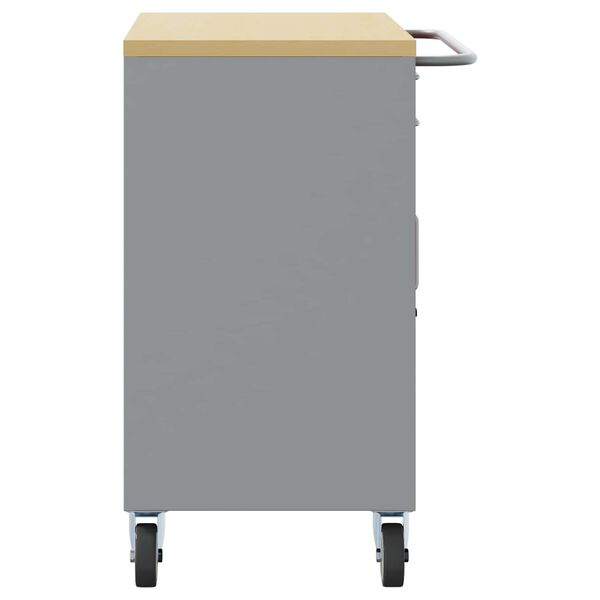 vidaXL Work Cabinet with Drawer 2 pcs Black and Grey 100 x 55 x 85 cm