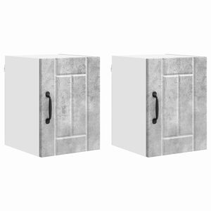 vidaXL Wall Cabinet LUCCA 2 pcs Concrete Grey 30 x 31 x 40 cm