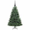vidaXL Artificial Hinged Christmas Tree Green 120 cm PVC and Metal