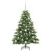 vidaXL Artificial Christmas Tree with 150 LEDs Green 120 cm PE and PVC