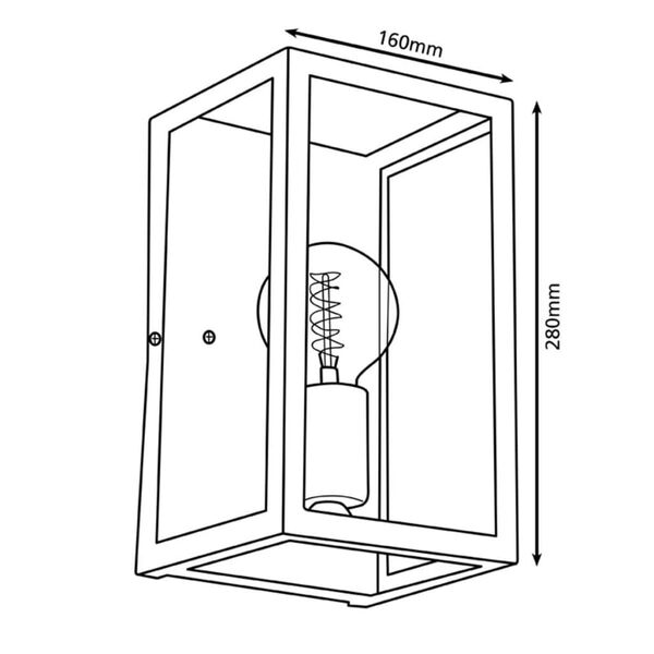 EGLO Wall Lamp Charterhouse Black 49394
