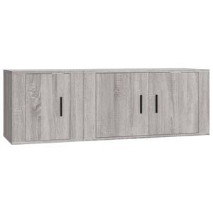 vidaXL 2 Piece TV Cabinet Set Grey Sonoma Engineered Wood
