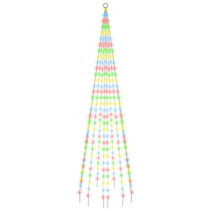 vidaXL Christmas Tree on Flagpole Colourful 310 LEDs 300 cm