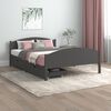 vidaXL Bed Frame without Mattress Dark Grey Solid Wood Pine 160x200 cm (322050+321990)