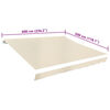vidaXL Awning Top Sunshade Canvas Cream 6 x 3 m
