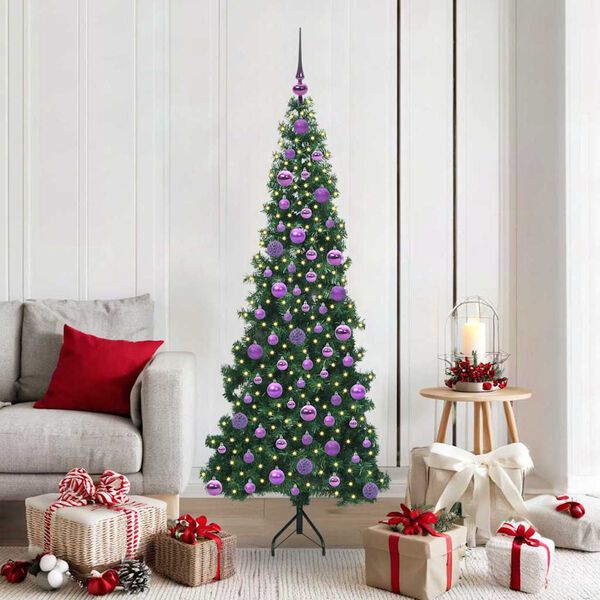 vidaXL Corner Artificial Christmas Tree Green 180 cm PVC and Metal