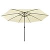 vidaXL Garden Parasol with LED Lights 400 cm Sand