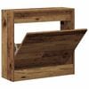 vidaXL Shoe Cabinet with Door Old Wood 60 x 21 x 57 cm Engineered Wood