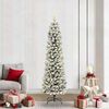 vidaXL Artificial Christmas Tree with 300 LEDs with Stand White 210 cm