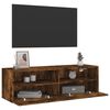 vidaXL TV Wall Cabinet Smoked Oak 100x30x30 cm Engineered Wood