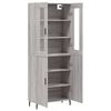 vidaXL Highboard Grey Sonoma 69.5x34x180 cm Engineered Wood