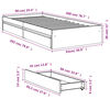 vidaXL Bed Frame with Drawers without Mattress White 90x200 cm