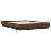 vidaXL Bed Frame without Mattress Brown Oak 140x200 cm