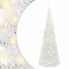 vidaXL Artificial Christmas Tree Pop-up 200 LEDs White 210 cm