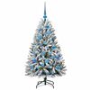 vidaXL Artificial Christmas Tree Green and White 120 cm PVC and Metal