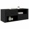 vidaXL TV Cabinet Black Oak 100 x 35 x 40 cm Engineered Wood