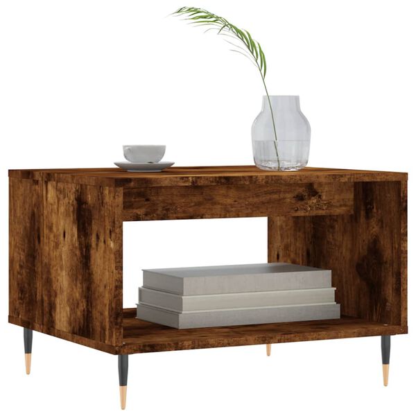 vidaXL Coffee Table Smoked Oak 60x50x40 cm Engineered Wood