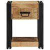 vidaXL Bedside Cabinet 40x40x50 cm Solid Rough Wood Mango
