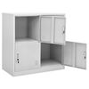 vidaXL Locker Cabinets 2 pcs Light Grey 90x45x92.5 cm Steel
