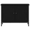 vidaXL TV Cabinet Black Oak 60 x 35 x 45 cm Engineered Wood