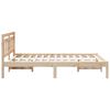 vidaXL Bed Frame Brown 140 x 190 cm Solid Pine Wood