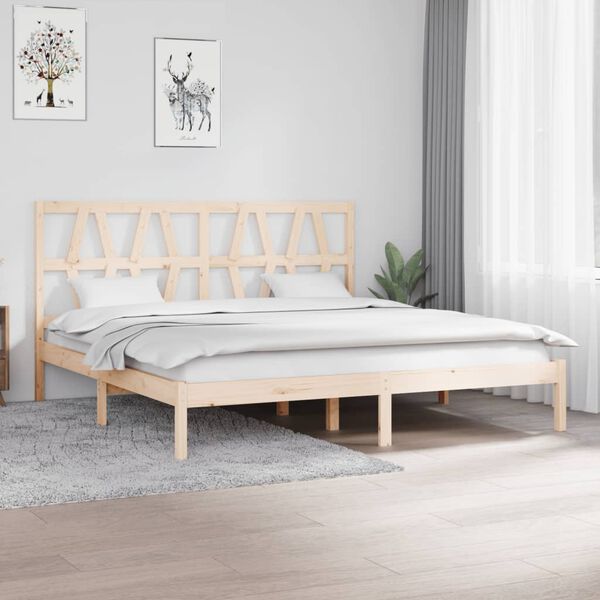 vidaXL Bed Frame without Mattress Solid Wood Super King
