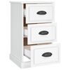vidaXL Bedside Cabinet High Gloss White 39x39x67 cm Engineered Wood