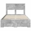 vidaXL Bed Frame Concrete Grey 120 x 200 cm Engineered Wood