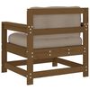 vidaXL Garden Chairs with Cushions 2 pcs Honey Brown Solid Wood Pine