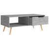 vidaXL Coffee Table Concrete Grey 100x49.5x43 cm Engineered Wood