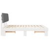 vidaXL Bed Frame with Upholstered Headboard Light Grey 180 x 200 cm