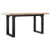 vidaXL Coffee Table O-Frame 100x50x45.5 cm Solid Wood Pine and Steel