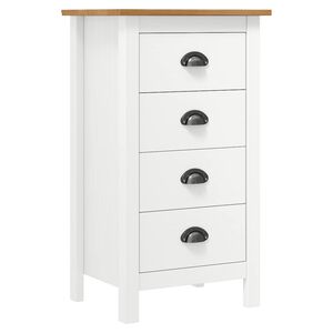 vidaXL Sideboard Hill White 46x35x80 cm Solid Pine Wood