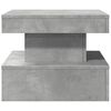 vidaXL Coffee Table with LED Lights Concrete Grey 50x50x40 cm