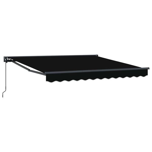 vidaXL Retractable Awning Black 300 x 250 cm Aluminium and Fabric