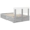 vidaXL Bed Frame with Drawer Grey Sonoma 120 x 200 cm Engineered Wood