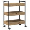 vidaXL Kitchen Trolley Artisan Oak 50 x 30 x 70 cm Engineered Wood