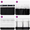 vidaXL Blackout Curtains with Rings 2 pcs Black 140 x 140 cm Polyester