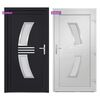 vidaXL Front Door Anthracite 88x200 cm PVC