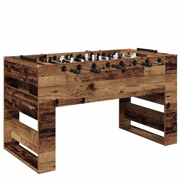 vidaXL Football Table 2 pcs Old Wood 146.5 x 74 x 85 cm