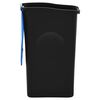 vidaXL Trash Bin with Hinged Lid 50L Black and Blue