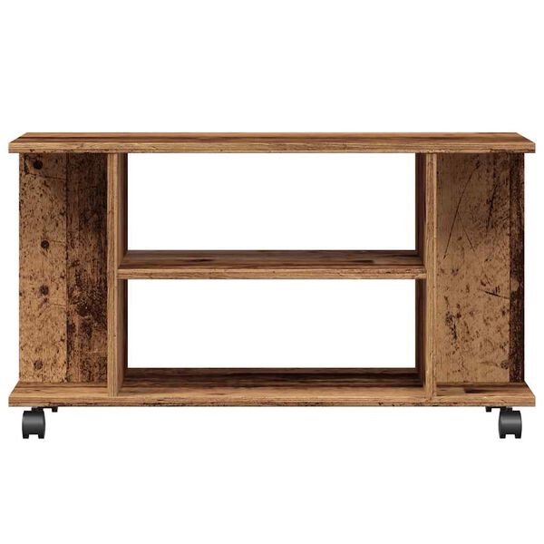 vidaXL TV Cabinet with Castors Old Wood 80x40x45 cm Engineered Wood