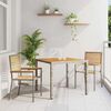 vidaXL Garden Dining Set 3 pcs Grey Poly Rattan
