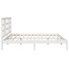 vidaXL Bed Frame without Mattress White 200x200 cm Solid Wood