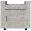 vidaXL Desk Trolley Concrete Grey 60x45x60 cm Engineered Wood